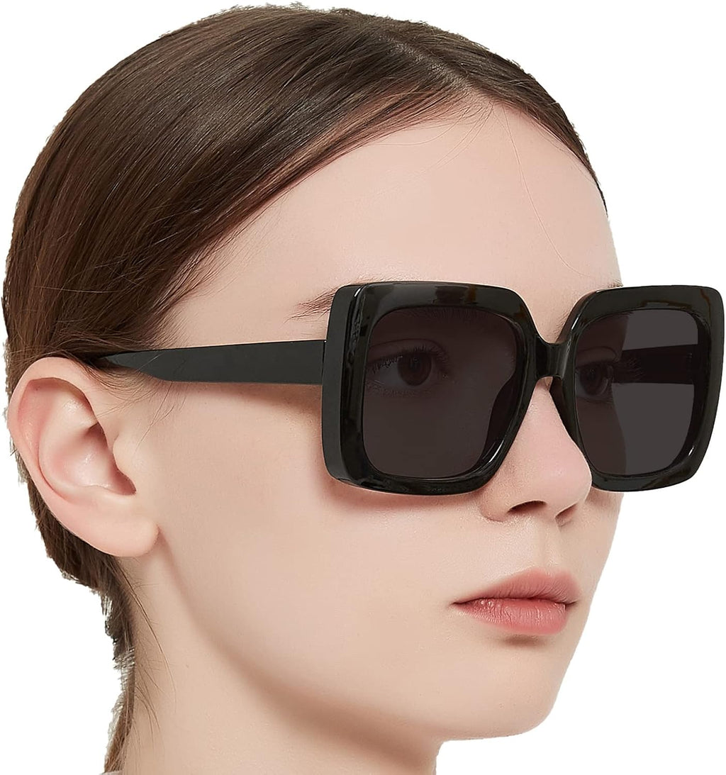 OCCI CHIARI Oversized Reader Sunglasses Women 2.0 Black Reading Sunglasses 1.0 1.25 1.5 1.75 2.0 2.25 2.5 2.75 3.0 3.5 (Black, 2.00)