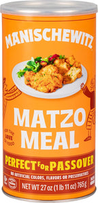 Manischewitz Matzo Meal, 27 Ounce Resealable Canister" Kosher For Passover