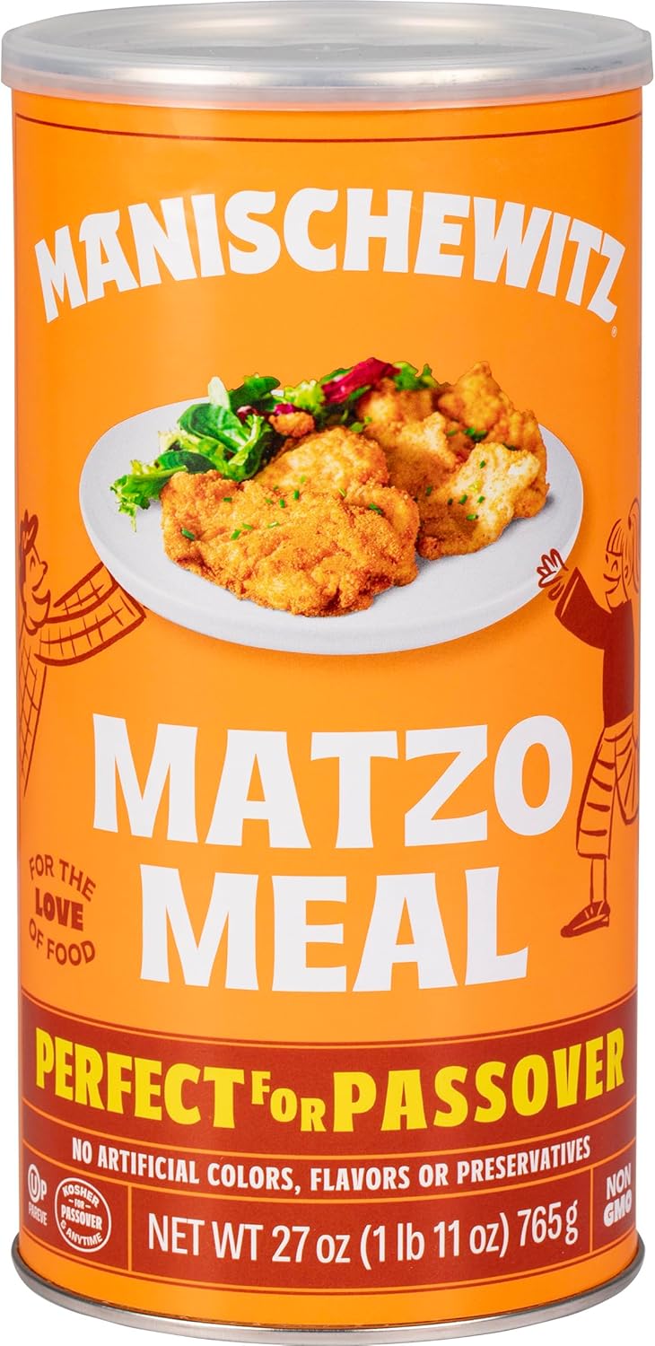 Manischewitz Matzo Meal, 27 Ounce Resealable Canister" Kosher For Passover