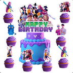 25 Pcs Korean Idol Movie Cake Decorations, Cartoon Movie Cake and Cupcake Toppers Set, Cartoon Animation Theme for Kids Birthday Celebrations
