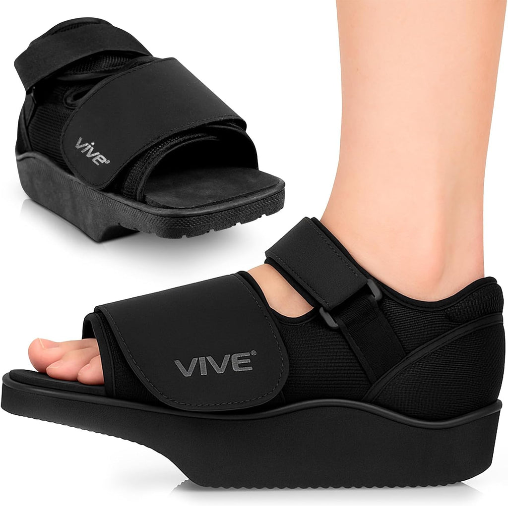 Vive Offloading Post-Op Shoe - Forefront Wedge Boot for Broken Toe Injury - Non Weight Bearing Medical Recovery for Foot Surgery, Hammer Toes, Bunion, Feet Walking Orthopedic (Medium)