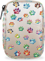 Weekly Travel Pill Organizer Case for Purse with Removable 7 Day Box Portable Compact Size Pill Box Fashionable Pill Container for Medicine Vitamin Supplement Cute Paw Skin