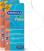 Dental Floss for Braces, Floss Threaders for Bridges and Implants, PTFE & PFAS Free Floss, 80 Pre-Cut Strands (Pack of 2)