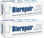 Biorepair: "Pro White" Whitening Toothpaste with microRepair - 2.5 Fluid Ounce (75ml) Tubes (Pack of 2) [ Italian Import ]