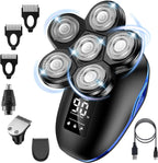 Head Shaver for Men Electric Razor Upgrade 6D Floating Electric Shaver 5 in 1 Wet & Dry Shaver Waterproof Bald Head Shaver LED Display Electric Rotary