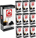 Bonini RISTRETTO Coffee Pods Compatible with Nespresso 100% Italian Coffee Capsules (Pack of 10, Total 100 Pods)