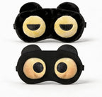 2PCS Sleep Mask for Women Men, Eye Masks for Sleep, Funny Black Eye Covers with Adjustable Elastic Strap for Travel, Night Blindfold for Men Women Sleeping(Half Closed Eyes)
