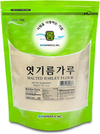 ROM AMERICA Malted Barley Flour Malt Powder Diastatic 엿기름 가루 | No Additives, No Sugars, No Filler | For Home Baking Bread, Sikhye - 2 Pound (Pack of 1)