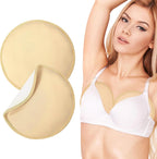 2-Pack Castor Oil Breast Pads, 9.25" Khaki Cotton Reusable Breast Pads for Women, Soft Breast Compress Pack Wrap for Gentle Chest Support