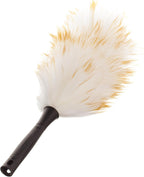 Unger Commercial StarDuster® Lambswool Duster with Handle (Case of 6), 17.5" Length, White/Black – Ideal for Dusting Shelves, Surfaces, and High Access Areas, LWDU0