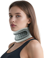 Neck Brace,Support Cervical Collar,Relieve Cervical Pain&Pressure,Soft Skin-Friendly Fabric,Memory Foam Wrapped in Silicone Breathable Hard Frame,One Size for Men&Women(Space Gray)