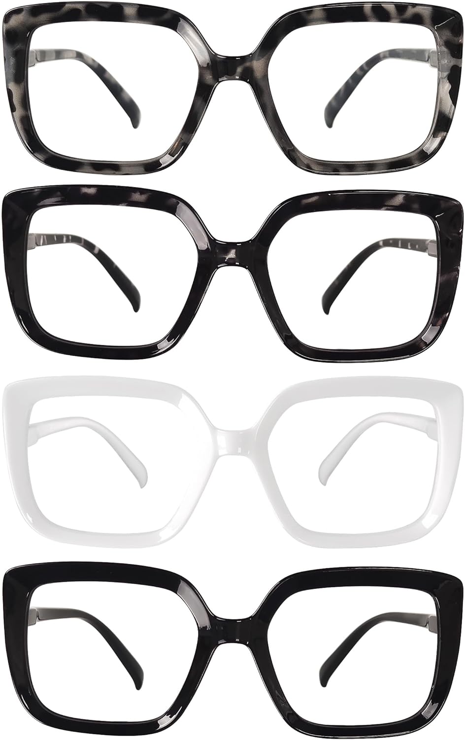 Eyekepper 4 Pack Reading Glasses Women Oversize Frame Ladies Readers +2.25