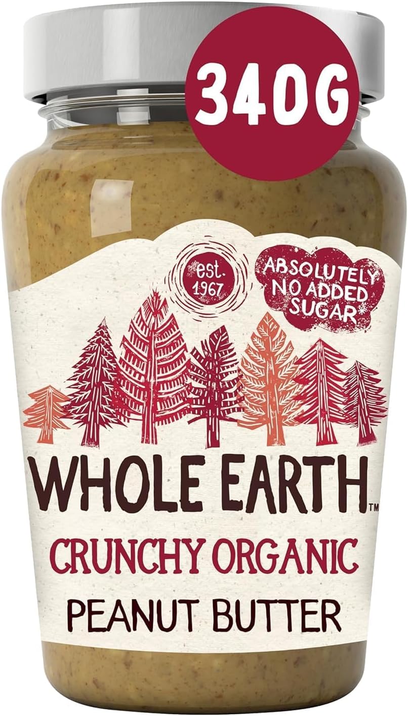 Whole Earth Organic Crunchy Peanut Butter, 340 g