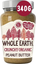Whole Earth Organic Crunchy Peanut Butter, 340 g