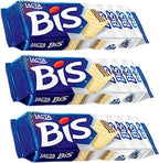 Lacta - Bis - White Chocolate Wafer - 4.44 Oz (PACK OF 03) | Wafer Recheado sabor Chocolate Branco - 126g