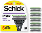 Schick Hydro Ultra Sensitive Razor Refills for Men | Includes 5 Razor Blades Refills, Shaving Blades for Men, 5ct