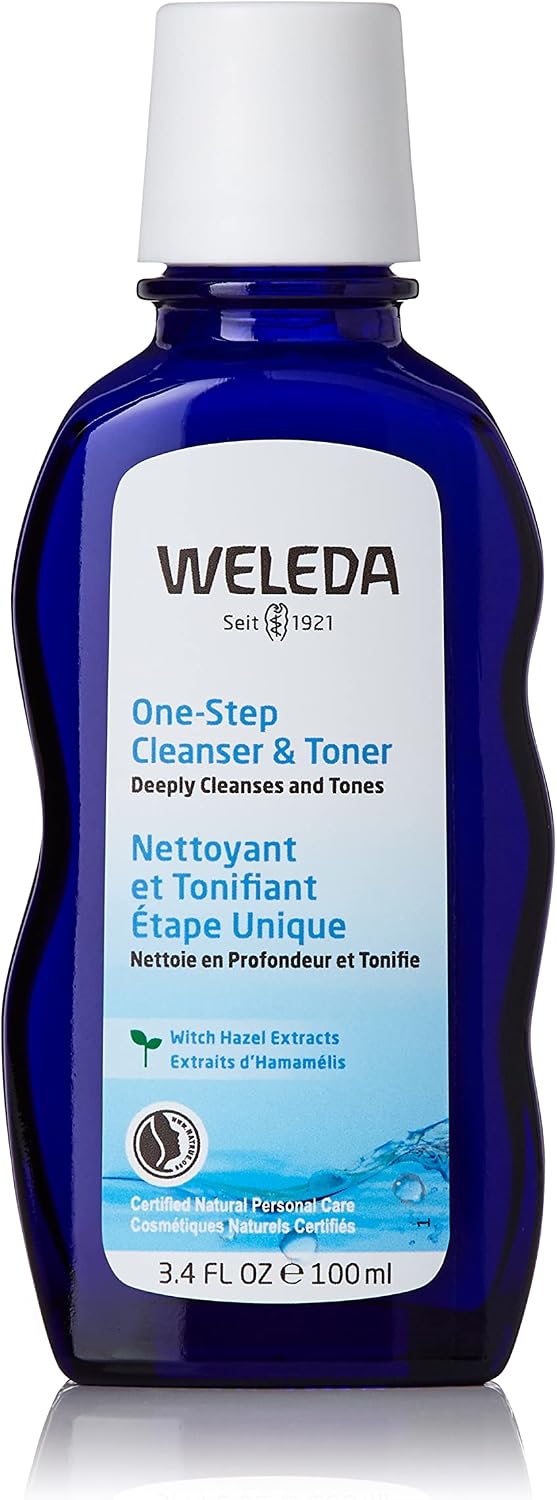 Weleda One-Step Face Cleanser & Toner, 3.4 Fl Oz