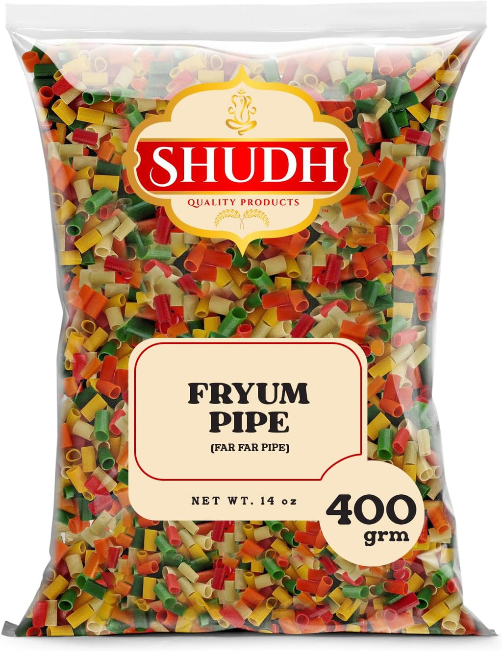 Shudh FRYUMS FAR FAR PIPE 400 GM ~ All Natural | Vegan | Gluten Friendly | Non-GMO