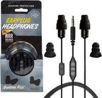 Plugfones Guardian Plus in-Ear Earplug Earbud Hybrid - Noise Reduction in-Ear Headphones with Noise Isolating Mic and Controls (Black)