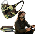 Camo Face Mask Hunting for Men Women 10pcs Ski Breathable Cover Adults Reusable Cloth Camouflage Sports Gear