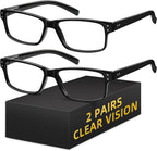 XVXV 2 Pairs +2.5 Reading Glasses,Blue Light Blocking Readers for Men Women,Anti Eyestrain/UV Lightweight Spring Hinges Eyeglasses