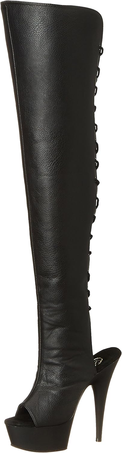 Pleaser Women's Delight-3019 Thigh-high Boots