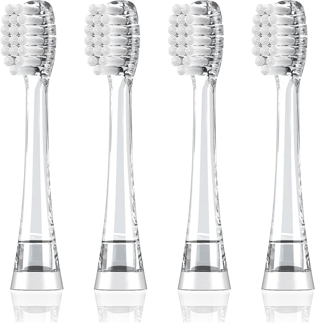 Dada-Tech Kids Electric Toothbrush Replacement Heads for DT-BB1, DT-K6, SG-513, SG-977- Pack of 4 (M)