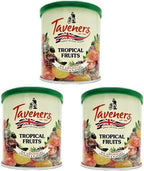 Taveners Tropical Travel Sweets Drops 200g tin, (7.05 Ounce) - 3 pack