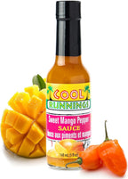 Cool Runnings Sweet Mango Pepper Sauce, 148ml - Sweet and Tangy Caribbean Hot Sauce, Perfect table top hot sauce for your rice, pizza, wings, pasta, salad and more