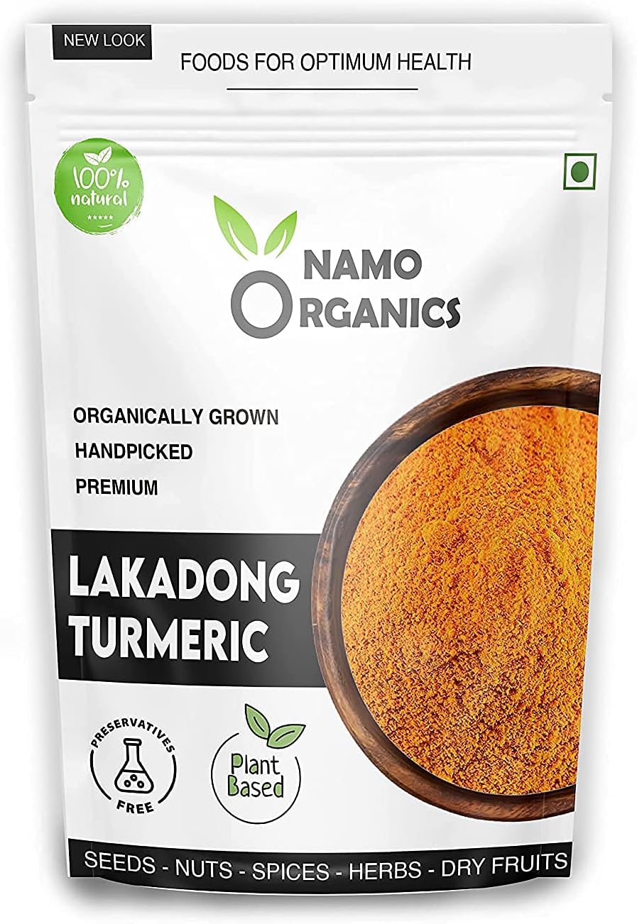 Admart Namo Organics - Lakadong Turmeric Powder from Organic Farms in Meghalaya - 500 Gm - High Curcumin (8-10%) - Words Best Haldi (Curcuma Longa) (500 Gm)