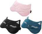 FRCOLOR 3pcs Cartoon Animal Sleep Mask Set Silk Sleeping Eye Shade Cover Blackout Soft Eye Mask for Night Sleep Comfortable Kawaii Cover for Women
