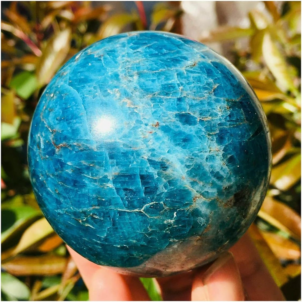 Crystal Stone Natural Blue Ball Sphere Quartz Crystal Mineral Presents (Size : 900g-1000g)