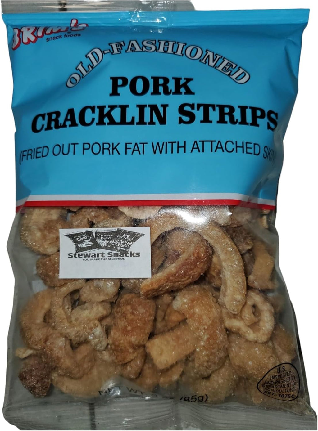 BRIM'S OLD- FASHIONED PORK CRACKLIN STRIPS 3oz/ 4pk