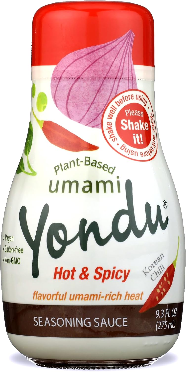 Yondu Hot & Spicy Korean Hot Sauce - Umami Vegetable Condiment, Non GMO, Gluten Free (9.3 Fl Oz)