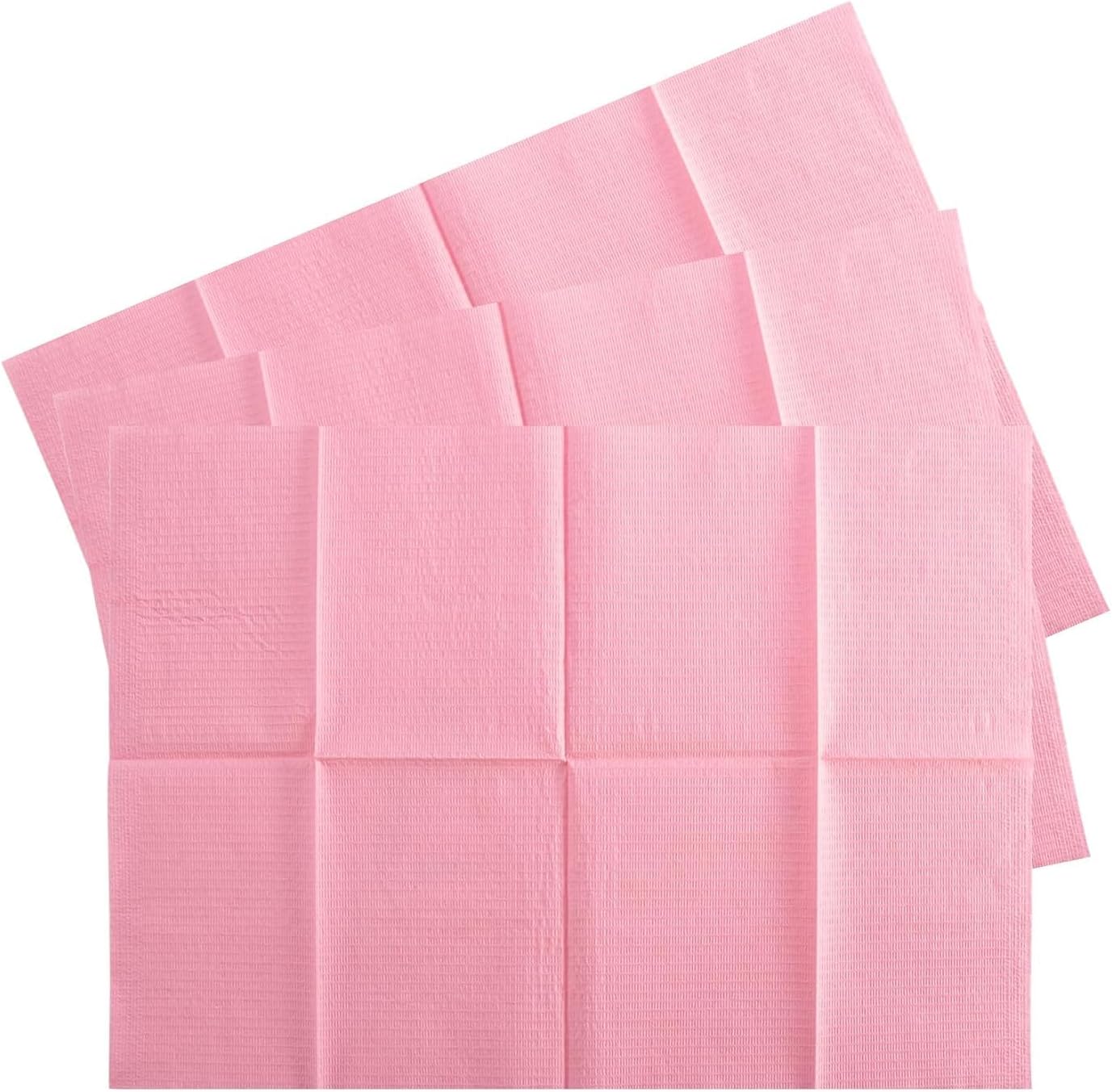 MAQIHAN 75pcs Dental Bibs Disposable - Pink Disposable Dentist Bibs for Nail, Tattoo, Lash, Paper Towels, Napkins, Desk Mat for Nail Table, Tattoo Tray Covers, Nail Tech Art Essential Stuff Supplies