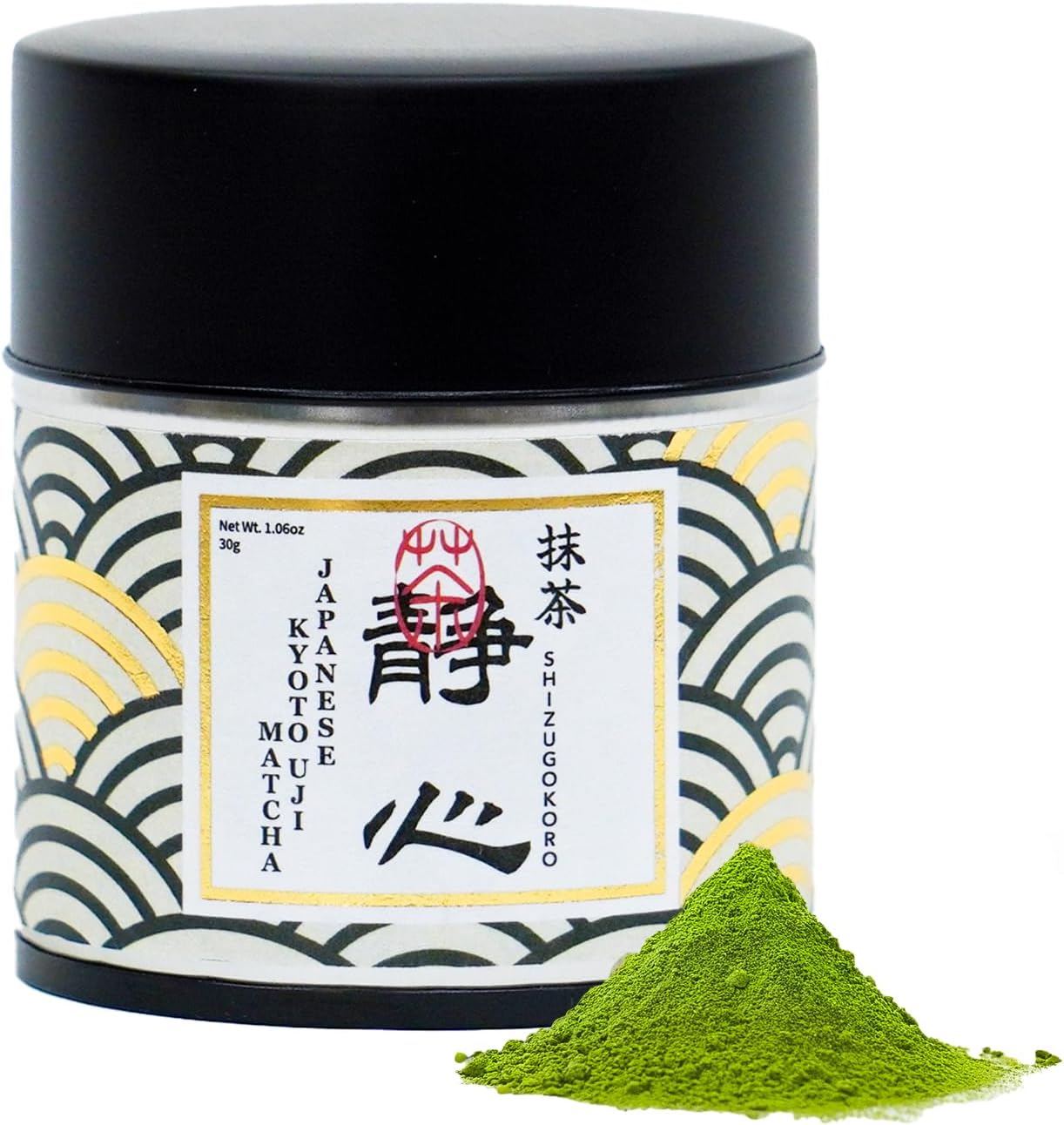 SHIZUGOKORO Authentic Japanese Ceremonial Grade Matcha Green Tea Powder – Uji Kyoto Japan – Made in Japan – 30g (1.06oz)