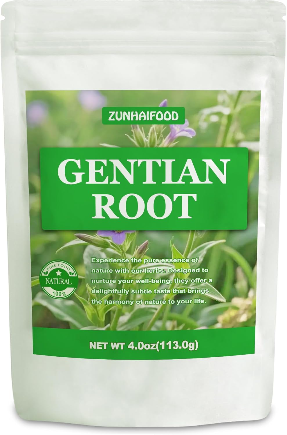 Dried Gentian Root (Long Dan Cao) - 4oz (113g) | Tradditional Bitter Herbal Tea, Non-GMO