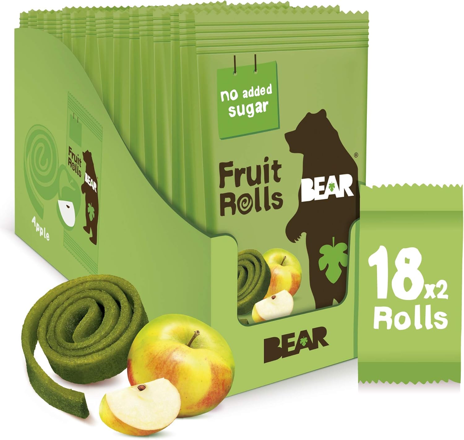 Bear Yoyo 100 Percent Fruit Rolls Apple 20 g (Pack of 18)