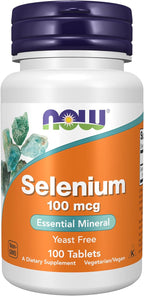 NOW Supplements, Selenium (L-Selenomethionine) 100 mcg, Essential Mineral*, 100 Tablets