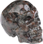 2inch Flame Stone Crystal Carved Skull Statue Spiritual Decor Skull Bathroom Decor Bathroom Decor Home Office Decoration Hand Carved Gemstone Reiki Healing for Woman Gift.