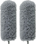 Extendable Feather Duster, Microfiber Duster, Ceiling Fan Duster, Feather Dusters for Cleaning, Dust Cleaner, Cobweb Duster - Electrostatic Bendable Head - Set of 2 Replacement Heads