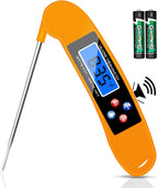 Digital Talking Thermometer for The Blind, Orange Waterproof Instant Read Food Thermometer with Talking Function and Backlight, Meat Thermometer with Probe for Cooking and Grilling, and More