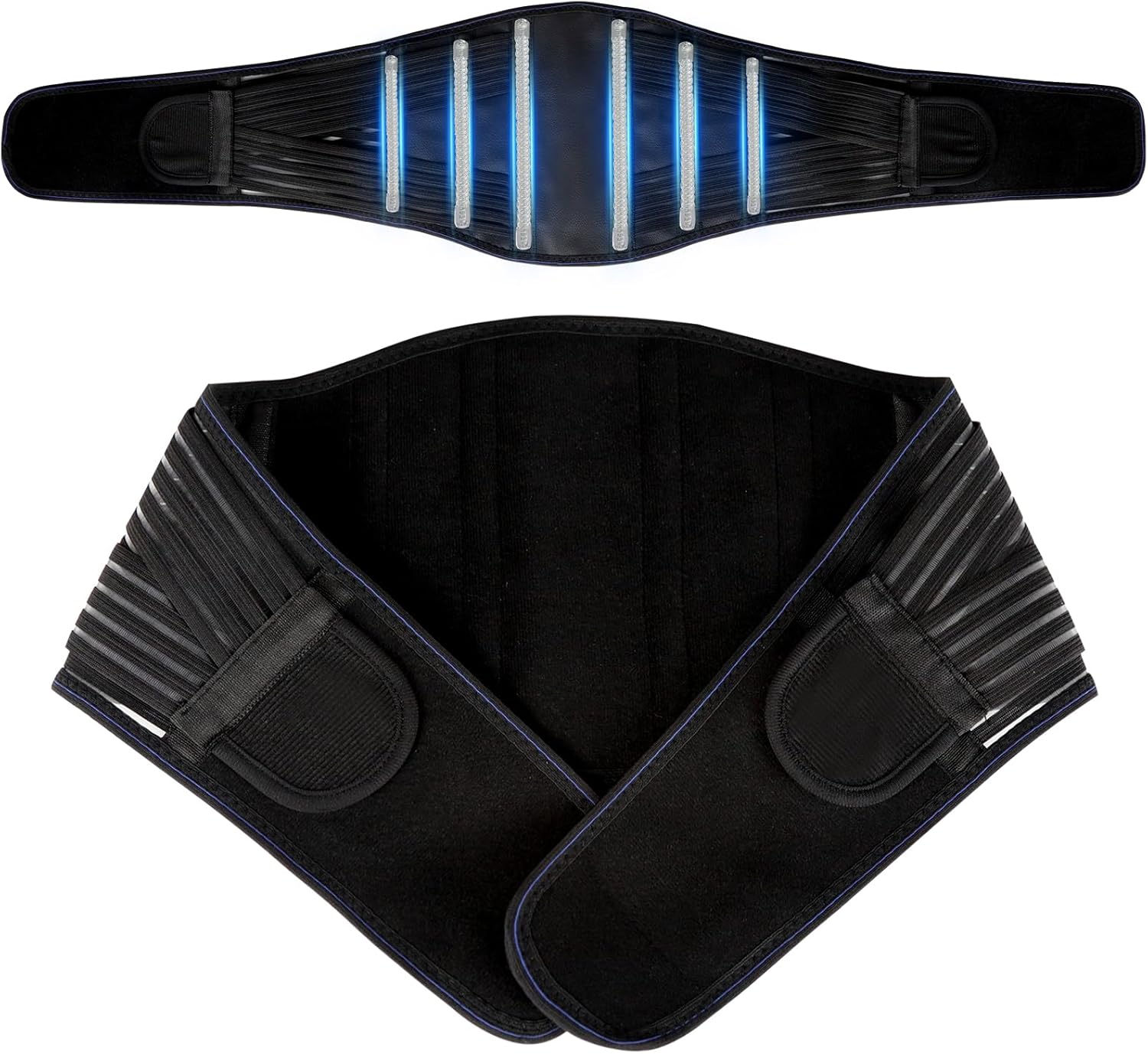 Back Brace for Lower Back Pain Relief, Lumbar Support Belt for Men&Women for Work, Breathable Back Support Belt with 6 Flexible Spring, 2 Elastic Bands For Sciatica, Herniated Disc, Scoliosis (Small)