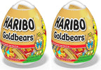 Haribo Easter Candy - Plastic Egg with Gummi Bear Goldbears - 6 Mini Treat Sized Bags in Original Flavors - Individually Wrapped Fruity Gummy Bears for Easter Basket and Egg Hunts (Pack of 2)