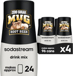 SodaStream Mug Root Beer Zero Sugar Drink Mix (440ml, Pack of 4)