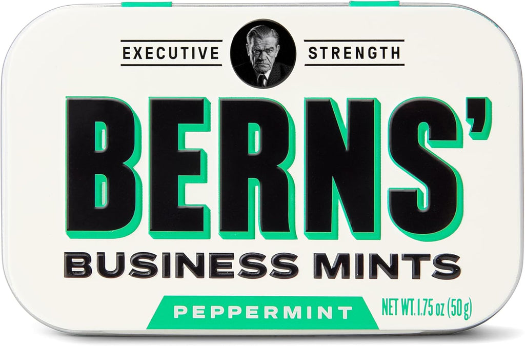 Berns' Business Mints Six Pack - Extra Strong Peppermint Mints – Real Sugar, No Artificial Sweeteners