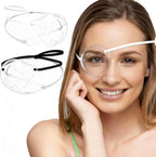 AMZVIO 2Pcs Eye Shield After Cataract Surgery,Clear Eye Protector with Adjustable Strap, Medical Eye Patches for Adults, Plastic Hard Protection Cover for Sleeping After Surgery (1 Black+1 White)