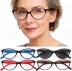 HEEYYOK 3.00 Reading Glasses Women Cat Eye Womens Readers Colorful Cheaters Glasses For Women Small Face Ladies Sunreaders 5-Pack