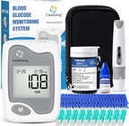 CareLiving Blood Glucose Monitor Kit, 50 Test Strips, 50 Lancets, 1 Blood Glucose Meter, 1 Lancing Device, Diabetes Testing Kit, Portable Blood Sugar Test Kit, Glucometer Kit for Home
