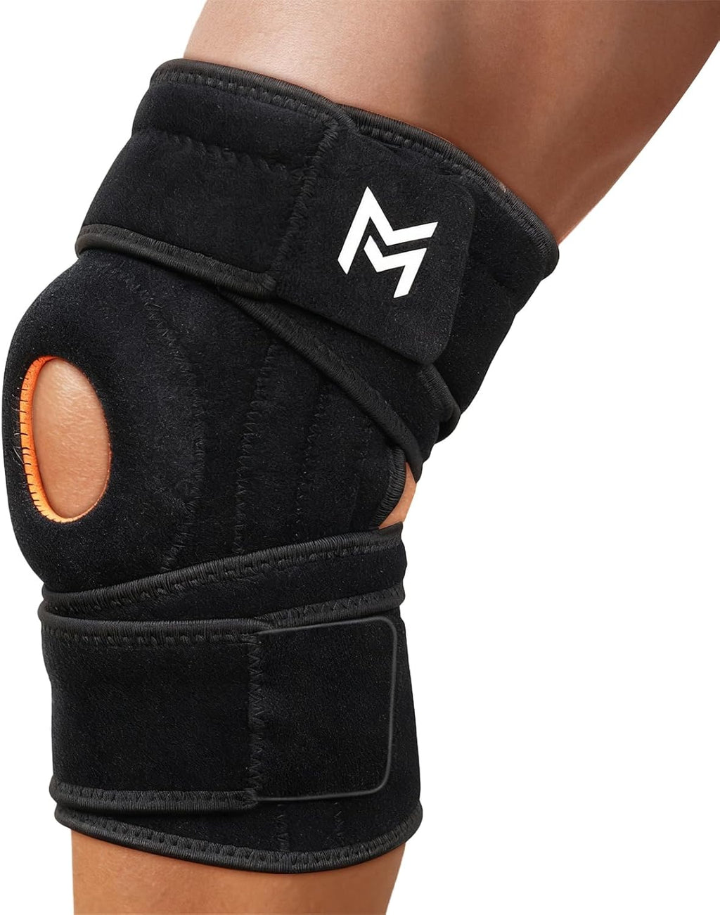 Knee Braces for Knee Pain Relief, Adjustable Knee Brace for Women & Men, Meniscus Tear Support with Dual Side Stabilizers, Knee Compression Sleeve, Wraparound Anti-Pilling Design (Fits 16-20")
